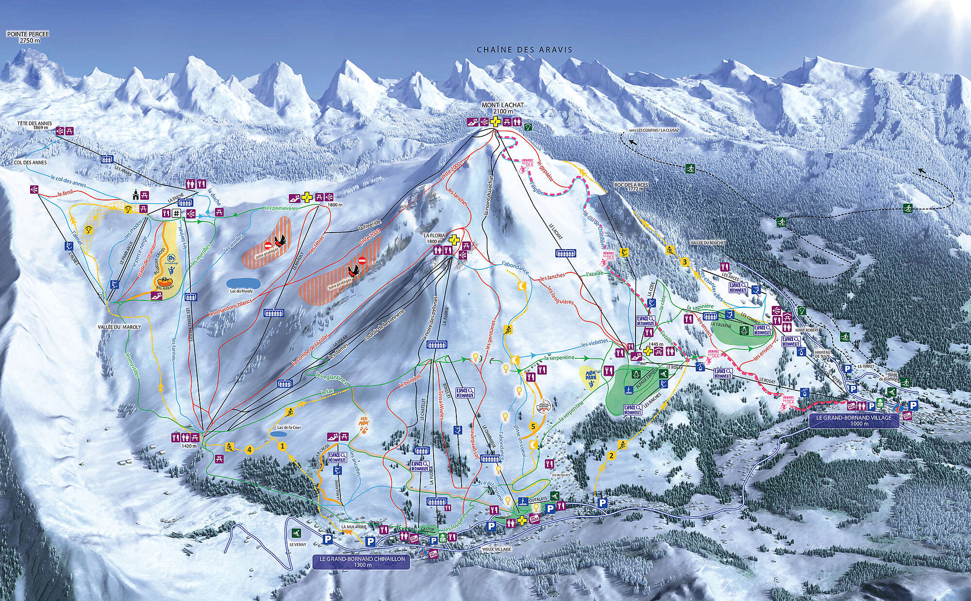 Carte des pistes de ski