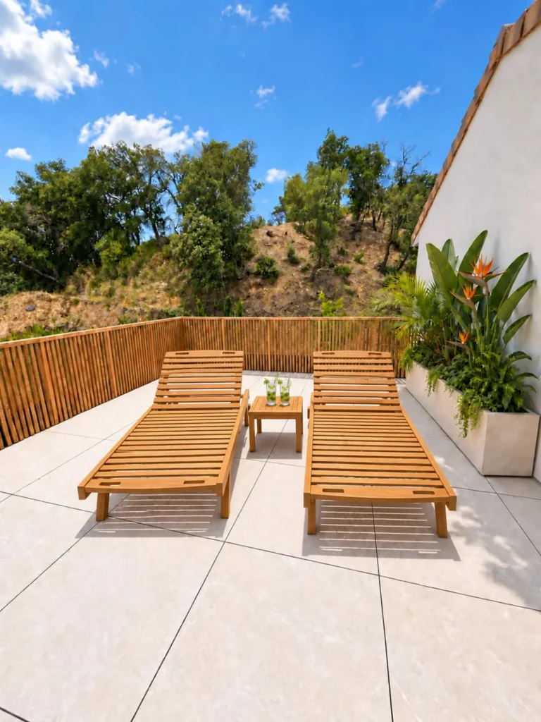 Bedroom 2 terrace – Le Domaine de la Subérine