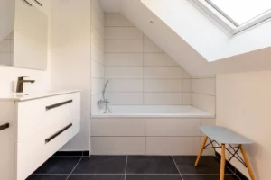 Upstairs bathroom with toilet – Le Duplex de Talloires