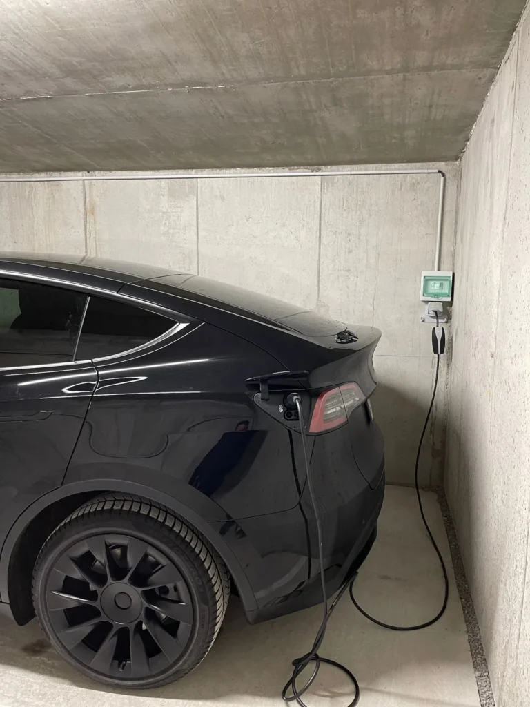 EV charger in the garage – Le Duplex de Talloires