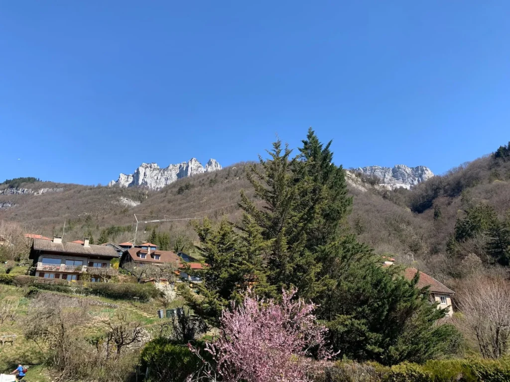 View from the upstairs bathroom – Le Duplex de Talloires